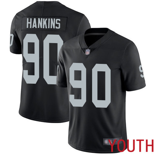 Oakland Raiders Limited Black Youth Johnathan Hankins Home Jersey NFL Football #90 Vapor Jersey